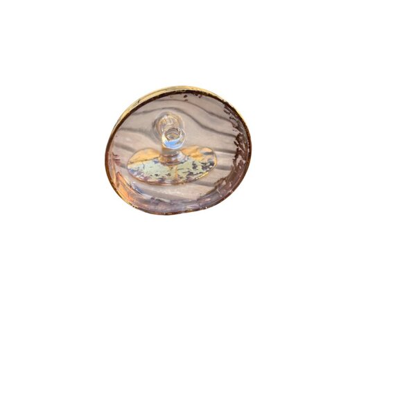 Gold Foil Swirl Decorative Glass - Picture 2 of 14